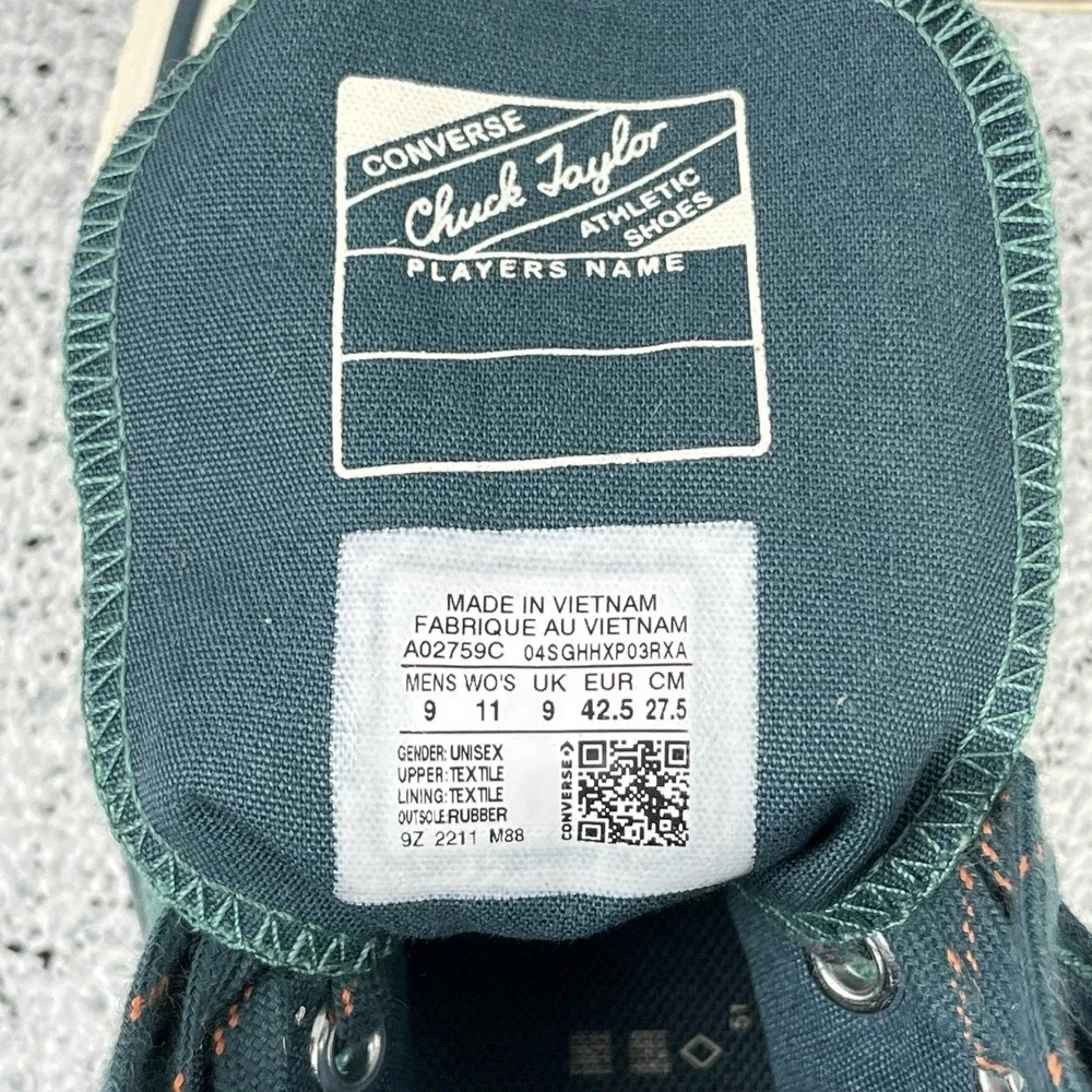 Converse Chuck 70 Color Fade High Top Shoes Sneakers‎ Green Mens 9 Womens 11 - Picture 9 of 9